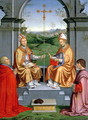 St. Thomas a Becket and St. Martin of Tours with Archbishop Giovanni Pietro Arrivabene and Guidobaldo da Montefeltro, Duke of Urbino - Timoteo Viti