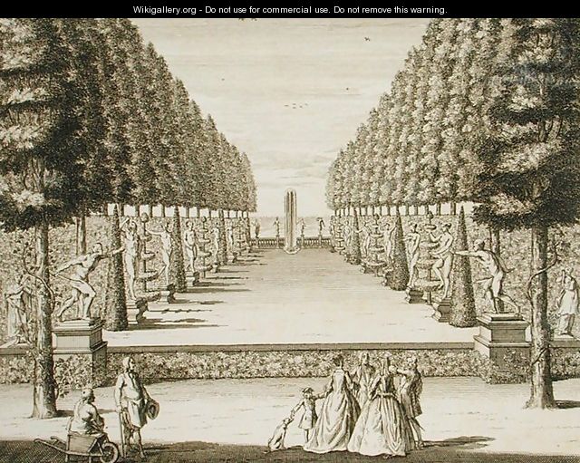 Natural theatre of trees and hedges - Nicolaes (Claes) Jansz Visscher