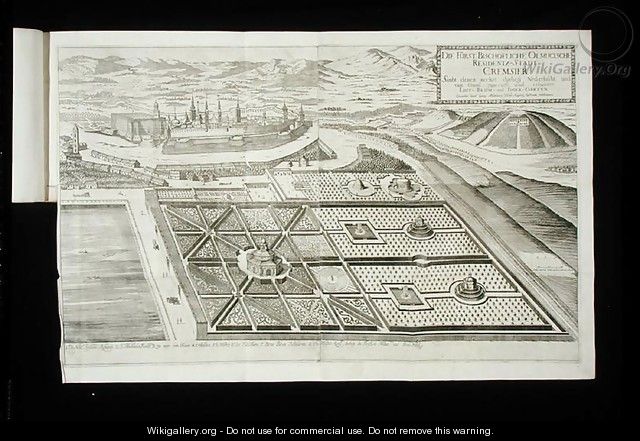 The new gardens at Cremsier, the residence of the Prince-Bishop, published c.1700 - Georg Matthaus Vischer