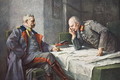 General von Hindenburg and Chief of Staff Erich von Ludendorff at the map table - Hugo Vogel