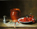 Still life of cherries in a bowl - Antoine Vollon