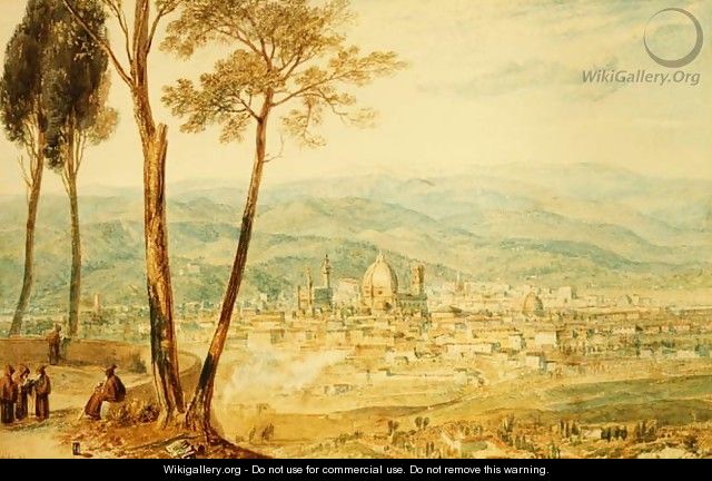 Florence from the road to Fiesole - Joseph Mallord William Turner