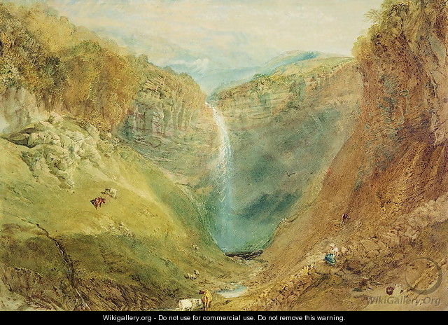 Hardraw Fall, Yorkshire, c.1820 - Joseph Mallord William Turner