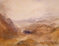 View along an Alpine Valley, possibly the Val d'Aosta - Joseph Mallord William Turner