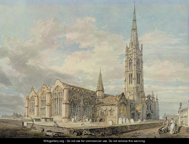 North-east View of Grantham Church, Lincolnshire, c.1797 - Joseph Mallord William Turner