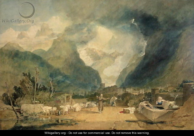 St. Hughes Denouncing Vengeance on the Shepherd of Cormayer in the Val of dAoust, c.1803 - Joseph Mallord William Turner