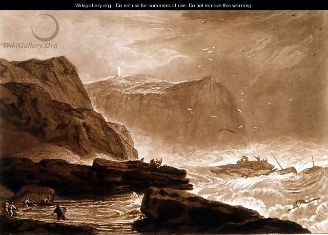 Coast of Yorkshire, from the Liber Studiorum, engraved by William Say, 1811 - Joseph Mallord William Turner