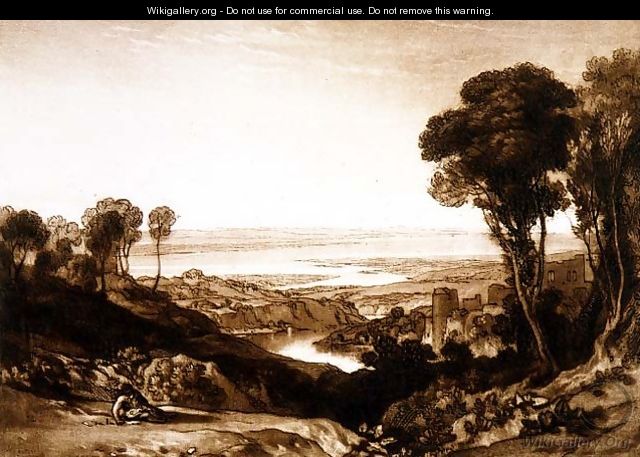 Junction of Severn and Wye, from the Liber Studiorum, 1811 - Joseph Mallord William Turner