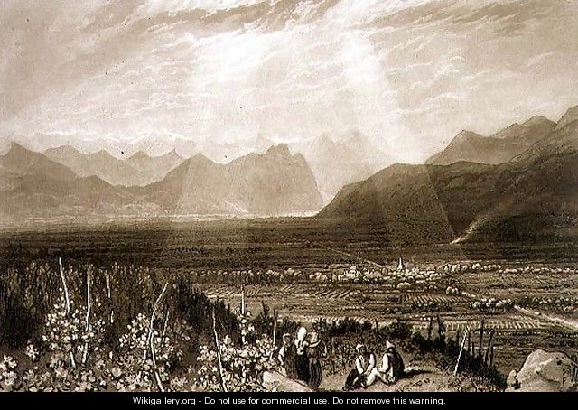 Chain of Alps from Grenoble to Chamberi, from the Liber Studiorum, engraved by William Say, 1812 - Joseph Mallord William Turner