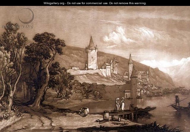 The Town of Thun, from the Liber Studiorum, engraved by Thomas Hodgetts, 1816 - Joseph Mallord William Turner