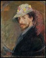 Self Portrait in a Hat with Flowers, 1883 - James Ensor