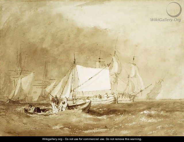 Shipping Scene, with Fishermen, c.1815-20 - Joseph Mallord William Turner