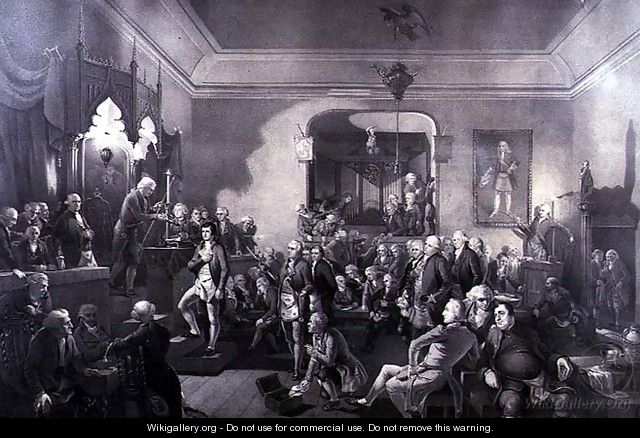 The Inauguration of Robert Burns (1759-96) as Poet Laureate at the Lodge, Canongate, Edinburgh, 1787, - Stewart Watson