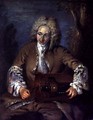 Man Playing a Hurdy-Gurdy - (attr. to) Watteau, Jean Antoine