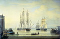 The William Lee at the Mouth of the Humber Dock, Hull, or The Return of the William Lee, 1839 - John Ward