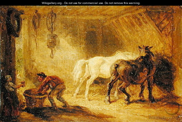 Interior of a Stable, c.1830-40 - James Ward
