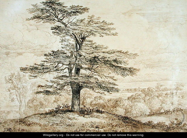 A Cedar on a Rise with a Herd of Deer Grouped Beneath its Shade, 1814 - James Ward