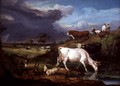 Cattle, Donkeys and Pigs by a Pool - James Ward
