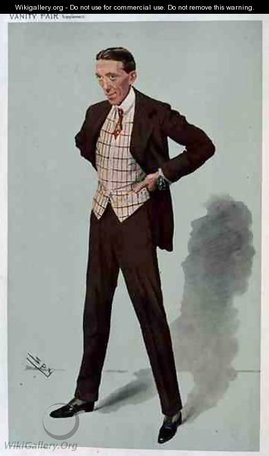 Gerald, a Spy cartoon of Gerald du Maurier (1873-1934) from Vanity Fair, 25th December 1907 - Leslie Mathew Ward