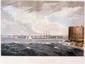 New York, from Governor's Island, engraved by I. Hill, pub. by Henry I. Megarcy, New York, 1820 - William Guy Wall