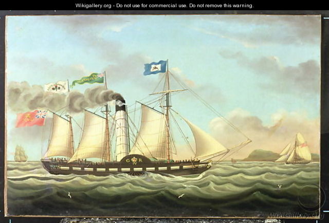 The Steam Packet Saint Patrick On The Liverpool To Dublin Run, 1827 - Miles Walters