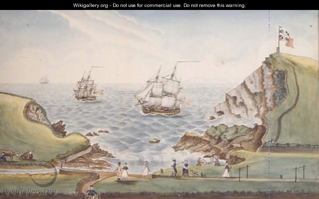 A View of the Bathing Place, called Willdows, taken from Mrs. Downs Malt House, 1799 - J. Walters