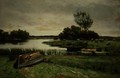 Lake with Rowing Boats - Edward Arthur Walton