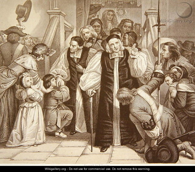 The Release of Seven Bishops after their trial in Westminster Hall, 29th June 1688, engraved by H.Bourne - (after) Ward, Edgar Melville