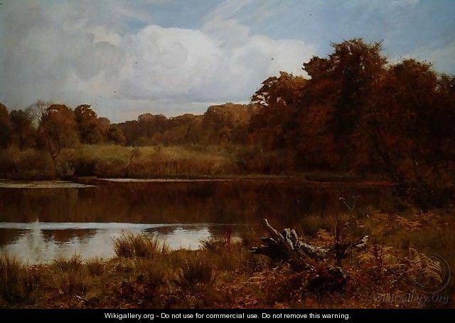 A Silent Pool: Autumn, Abinger Mill Pond, Surrey - Edward Wilkins Waite