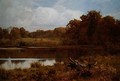 A Silent Pool: Autumn, Abinger Mill Pond, Surrey - Edward Wilkins Waite