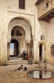 A courtyard in Alhambra, 1889 - Frans Wilhelm Odelmark