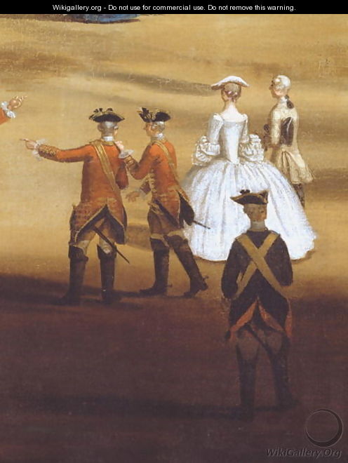 Soldiers and a couple in Horseguards Parade, c.1758 - Samuel Wale