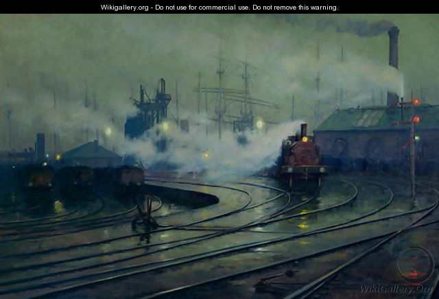 Cardiff Docks, 1896 - Lionel Walden