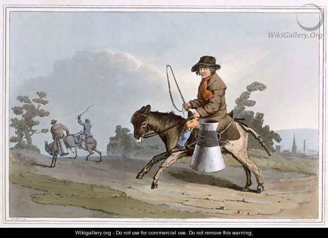 The Milk Boy, engraved by Robert Havell the Elder, published 1814 by Robinson and Son, Leeds - (after) Walker, George