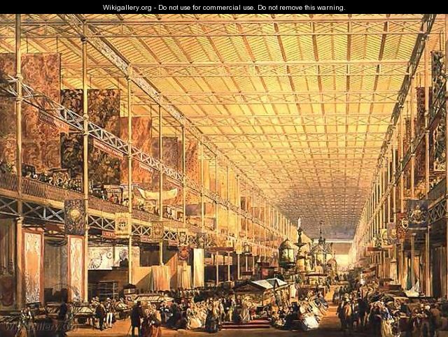 Interior of the Great Exhibition of All Nations, 1851 - Edmund Walker