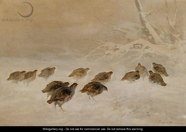 Partridges in the Snow, c.1930 - Ignacy (Czeslaw Wasilewski) Zygmuntowicz
