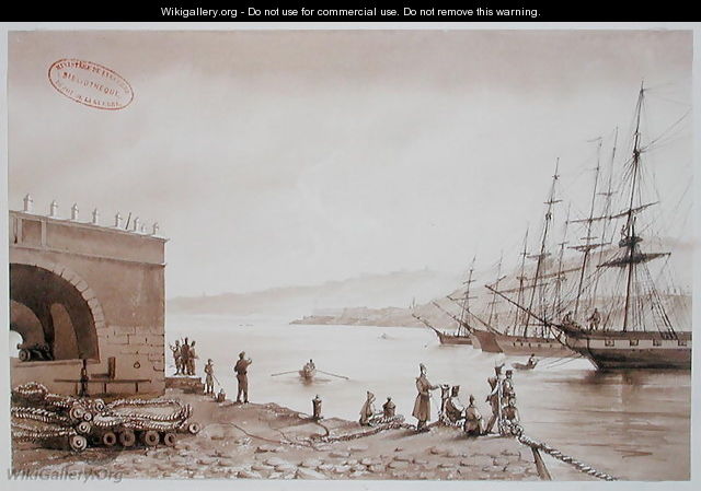View of Fort Bab Azoun from the Port, Algiers, c.1830-31 - Yung