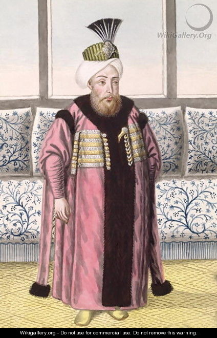 Mustapha II (1664-1703) Sultan 1695-1703, from A Series of Portraits of the Emperors of Turkey, 1808 - John Young