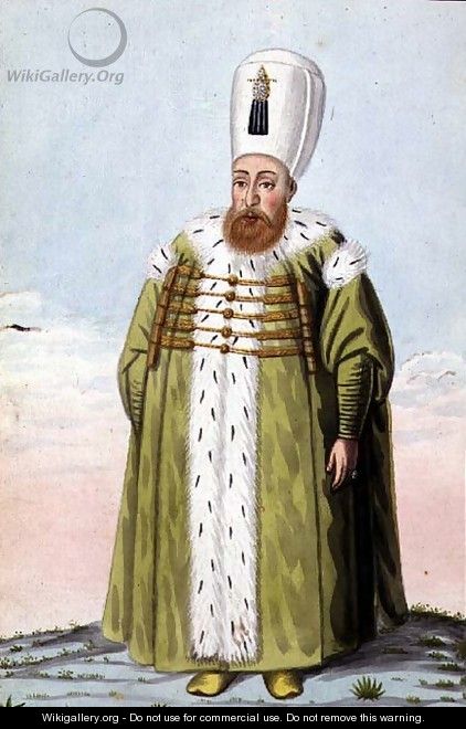Mustapha I (1591-1639) Sultan 1617-18, 1622-23, from A Series of Portraits of the Emperors of Turkey, 1808 - John Young