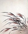 Grasshopper and wheat - Shibata Zeshin