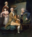 Self Portrait With his Daughter, Maria Theresa and Possibly Giacobbe and James Cervetto c.1779 - Johann Zoffany