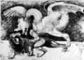 Dragon Fighting a Lion - Andrea Zoan