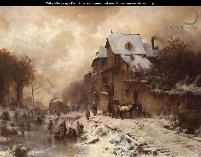 Winter Scene - August Albert Zimmermann