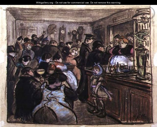 Quarrel at the Distillers - Heinrich Zille