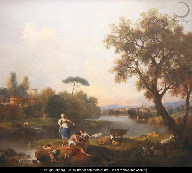 Landscape with a Boy Fishing, c.1740-50 - Francesco Zuccarelli