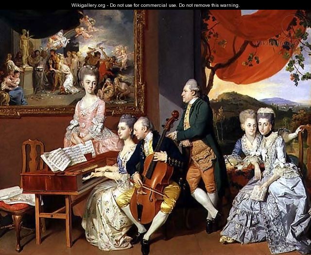 George, 3rd Earl Cowper, with the Family of Charles Gore, c.1775 - Johann Zoffany