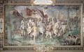 Charles V (1500-58) Alessandro (1546-92) and Ottaviano Farnese Leading the Army Against the Landgrave Phillip of Hesse in 1546 from the Sala dei Fasti Farnese (Hall of the Splendors of the Farnese) 1557-66 - Taddeo Zuccaro