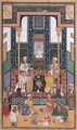 Sadi Visit to an Indian Temple, miniature from a Bustan (The Orchard) by Sadi, Bukhara, Western Uzbekistan, c.1531-32 - Shaykh Zada