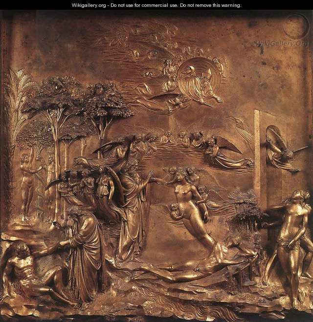 Adam and Eve in the Garden of Eden - Lorenzo Ghiberti