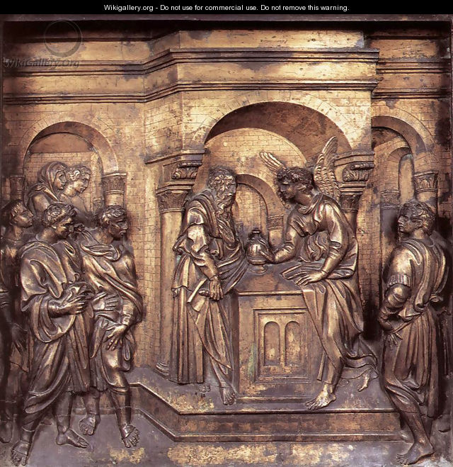 Zacharias in the Temple - Jacopo della Quercia
